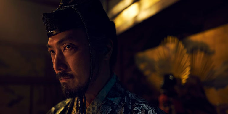 Ishido looks menacingly to the side in Shogun