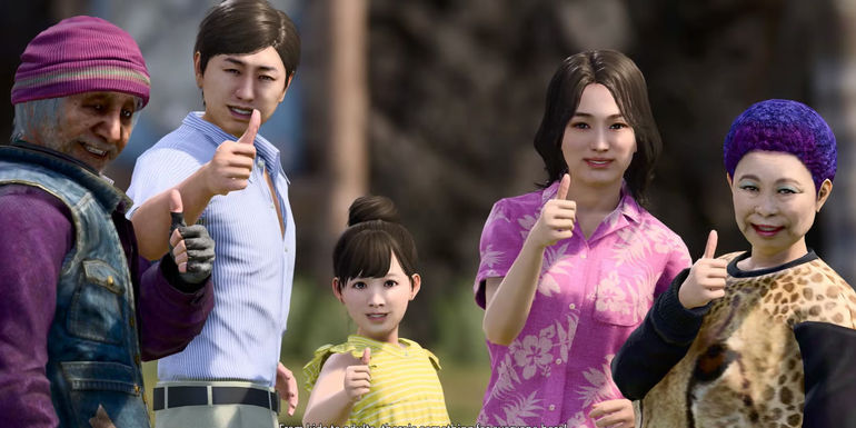 Like a Dragon Infinite Wealth DonDoko Island DIY Recipes Satisfaction Group Advertisement Homeless Chief Like a Dragon Infinite Wealth