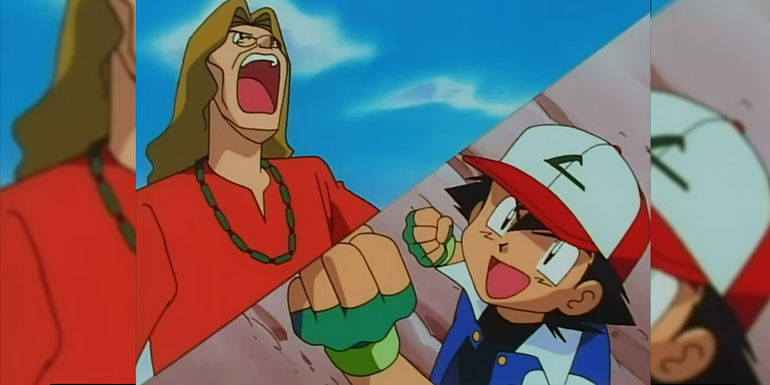 Ash battles Blaine in disguise in Pokémon