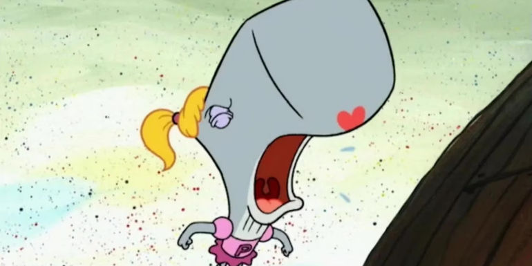 Pearl yelling angrily in SpongeBob SquarePants