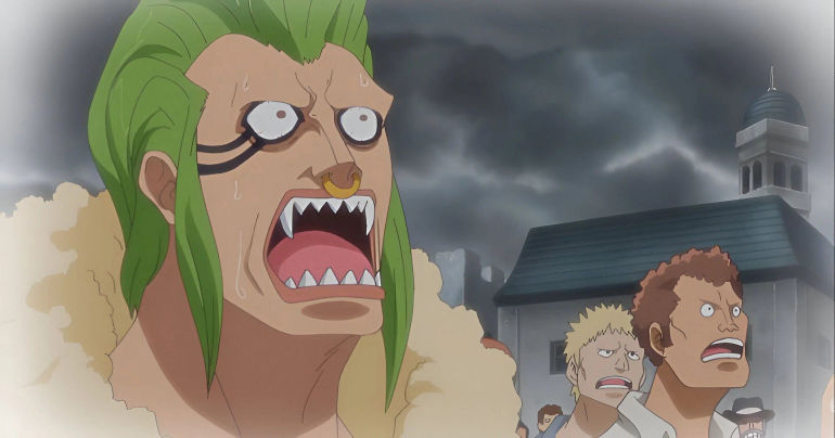 Bartolomeo witnessing Luffy survive execution during Loguetown arc (Image via Toei Animation)