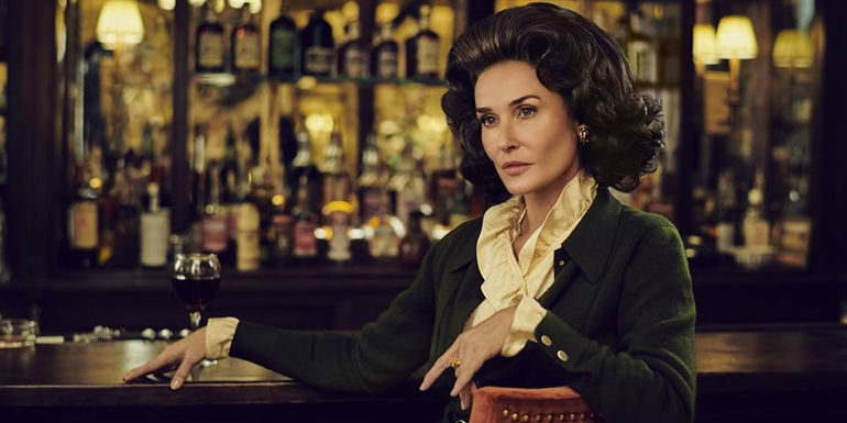 Demi Moore in a bar in Feud season 2