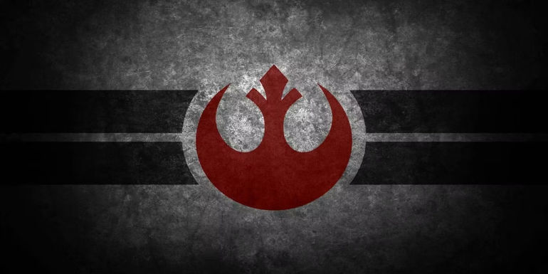 Rebel Alliance Starbird symbol.