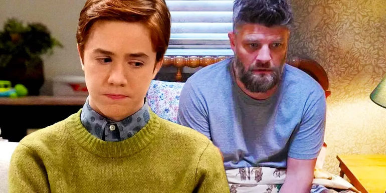 Custom image of Ames McNamara's Mark beside Jay R Ferguson's Ben in The Conners Season 5