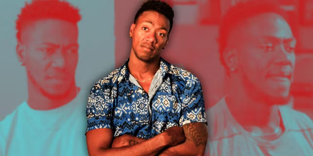 yohan 90 day fiance montage with artistic background in red and blue