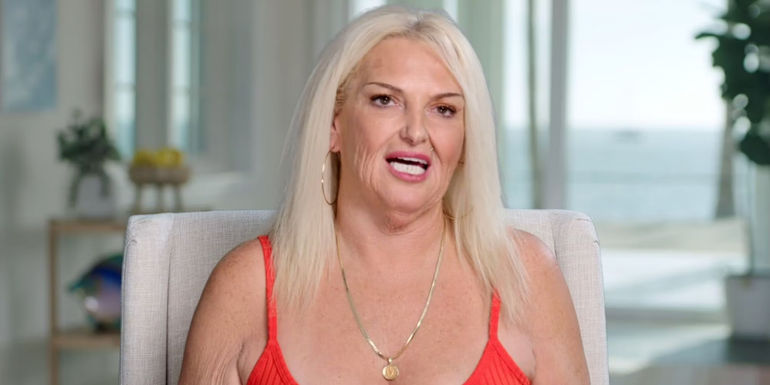 Angela Deem on 90 Day The Last Resort in orange top