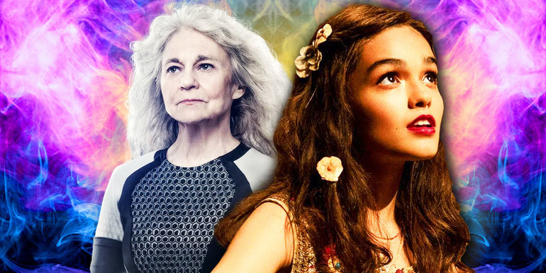 Collage of Mags Flanagan and Lucy Gray from The Hunger Games
