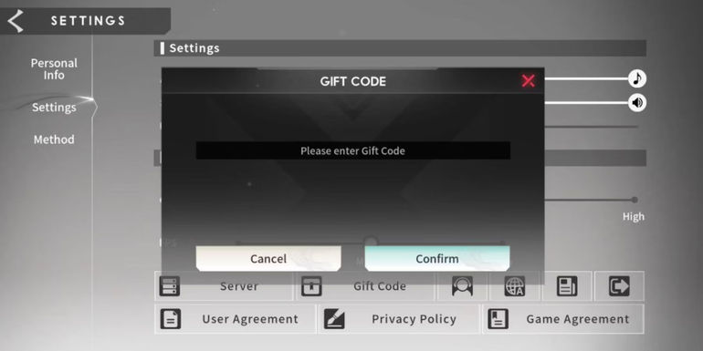 Eternal Evolution the codes tab