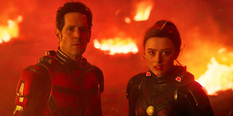 Scott Lang's Ant-Man and Cassie Lang in the Quantum Realm in Ant-Man 3