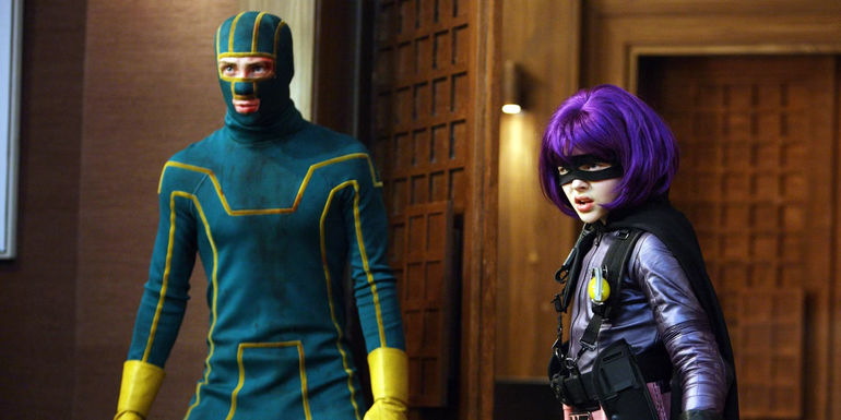 Kick-Ass (Aaron Taylor-Johnson) and Hit-Girl (Chloe Grace Moretz) prepare for the final battle in Kick-Ass