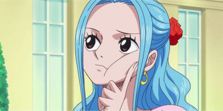 Nefertari Vivi ponders her next move in a scene from One Piece.