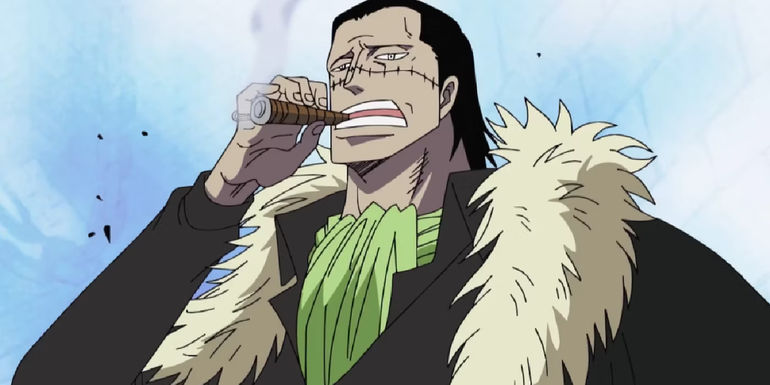 One Piece's Crocodile Smoking a Cigar.