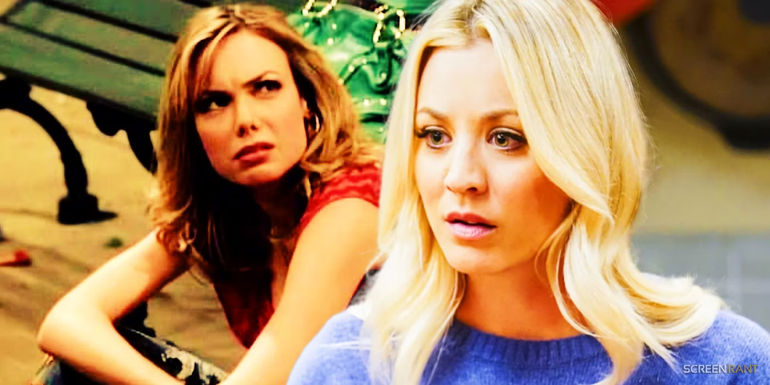 Blended image of Katie and Penny from the Big Bang Theory