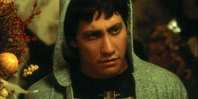 Donnie Looks Intrigued While Wearing a Hoodie at Night in Donnie Darko