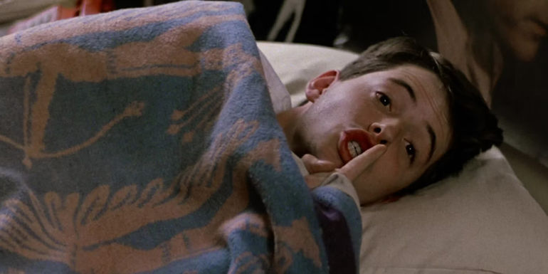 Ferris Bueller hushing his sister