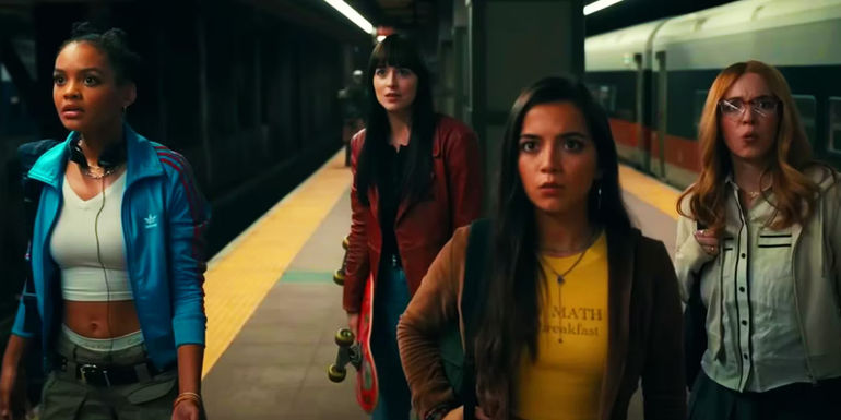 Mattie Franklin, Cassandra Webb, Anya Corazon and Julia Cornwall in Madame Web trailer