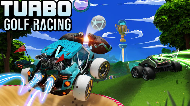 Turbo Golf Racing PlayStation Store header with game logo