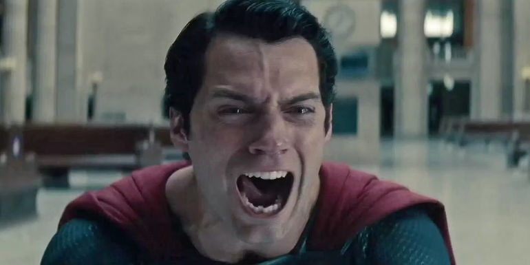 Henry Cavill's Superman shouting after killing Zod in Man of Steel