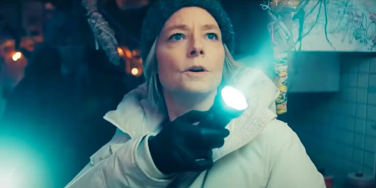 Jodie Foster holding a flashlight as Liz Danvers in True Detective: Night Country