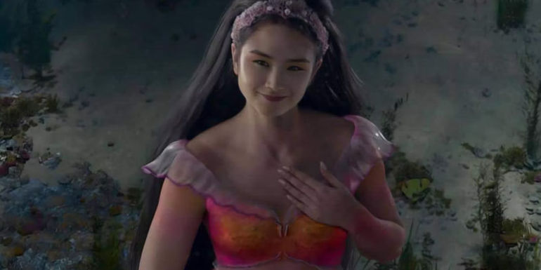 Princess Mala (Karolina Conchet) smiles in The Little Mermaid