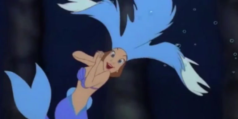 Aquata looks happy in The Little Mermaid