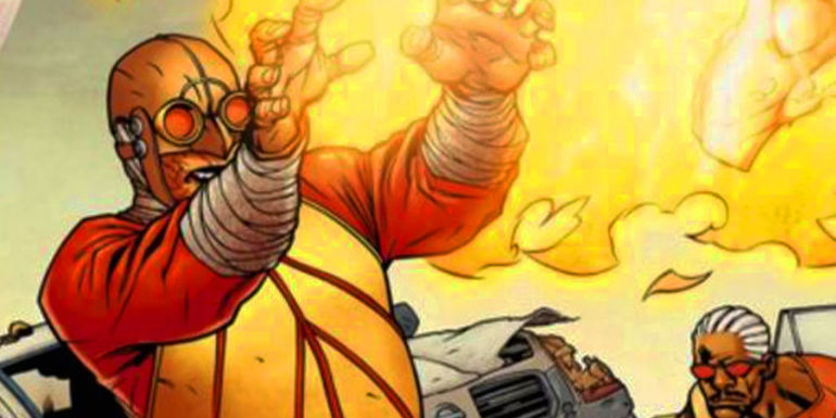 Pyro in Ultimate Marvel using his abilities