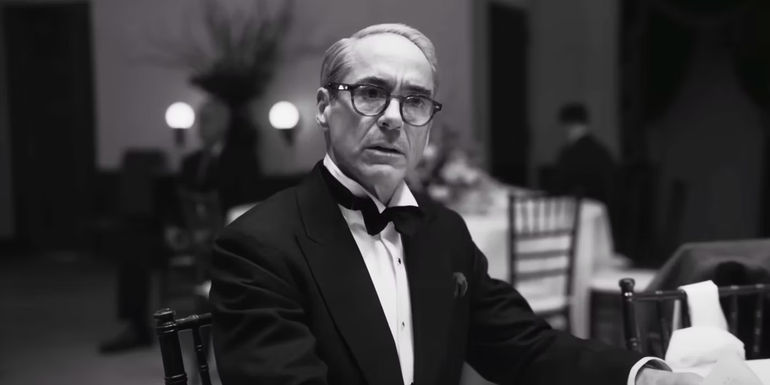 Robert Downey Jr as Lewis Strauss in Oppenheimer.