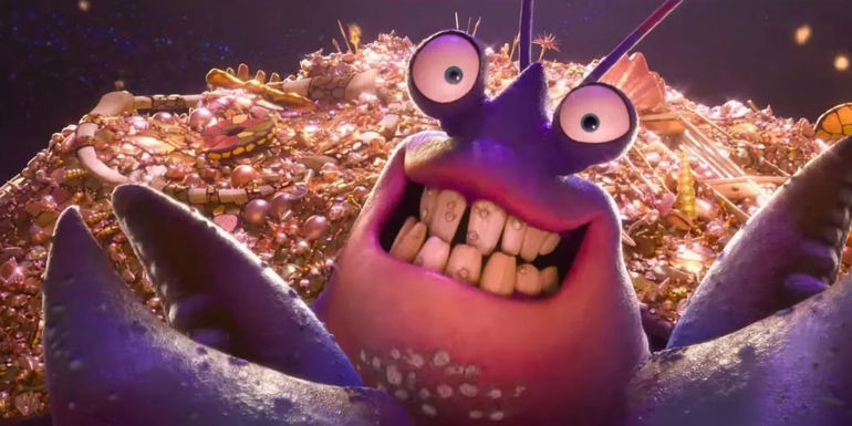 Tamatoa from Moana smiling wickedly