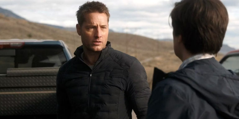 Justin Hartley as Colter Shaw in Tracker season 1, episode 1.