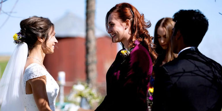 Waverly and Nicole exchange vows in the Wynonna Earp finale