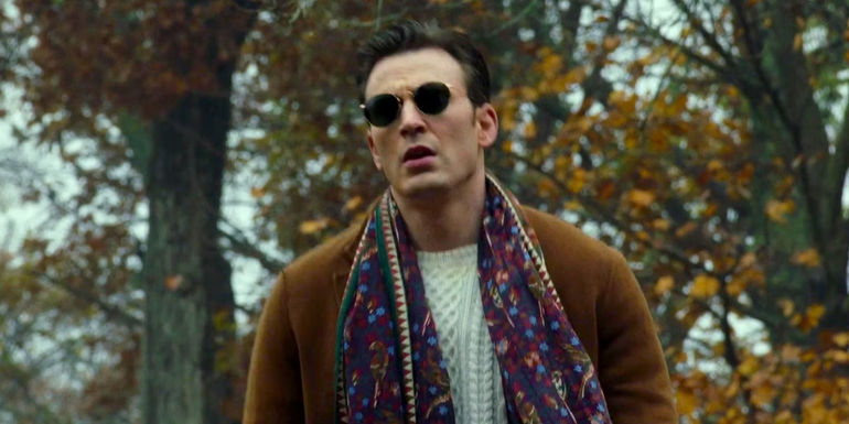 Chris Evans as Ransom in Fall clothing in Knives Out