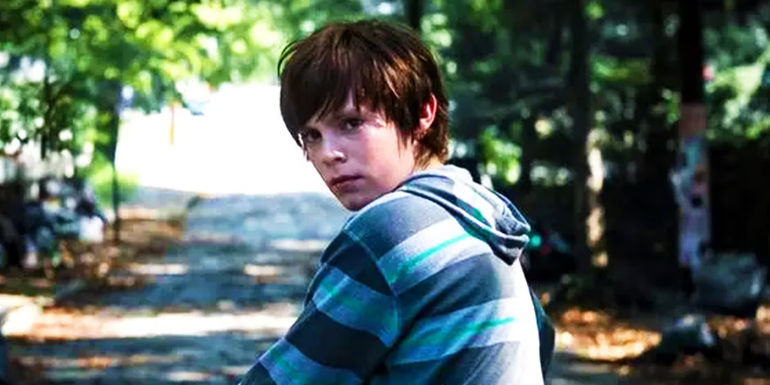 Kid on bike in Avengers Endgame