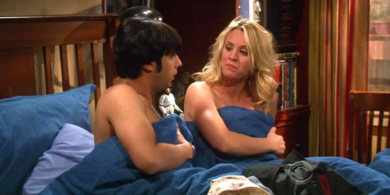 Penny wakes up to Raj on The Big Bang Theory