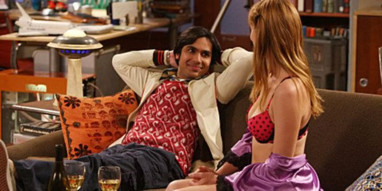Raj and Dr. Elizabeth Plimpton on the Big Bang Theory