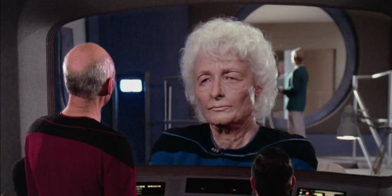 Star Trek TNG Unnatural Selection Picard Pulaski
