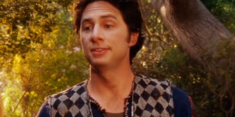 Zach Braff as JD in Scrubs in medieval attire