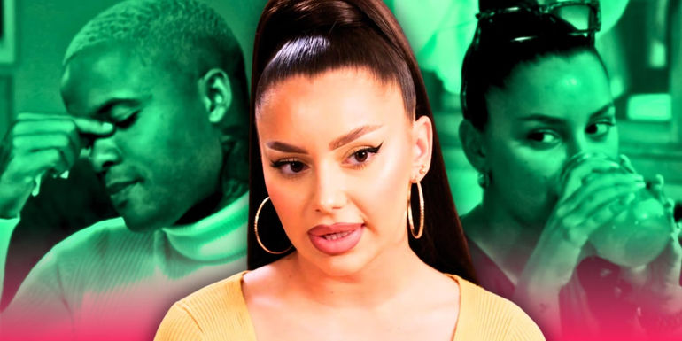 90 Day Fiancé star Miona Bell looking happy as Jibri cries