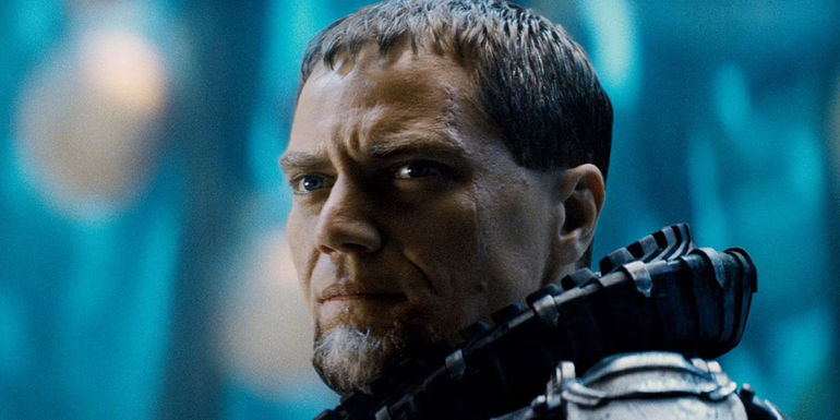 Michael Shannon as General Zod in Man of Steel looking offscreen