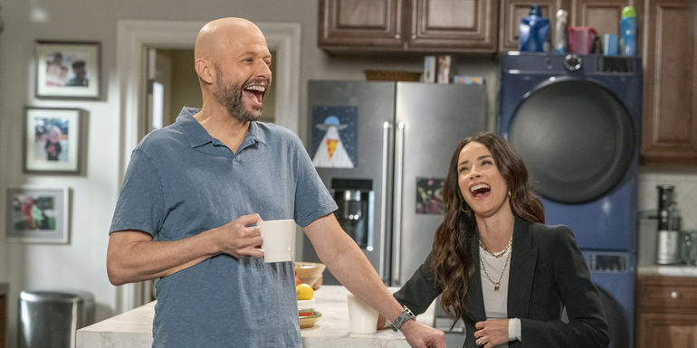 Jim and Julia laughing in Extended Family 