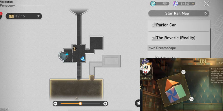 Honkai Star Rail - Building Blocks Sticker Location