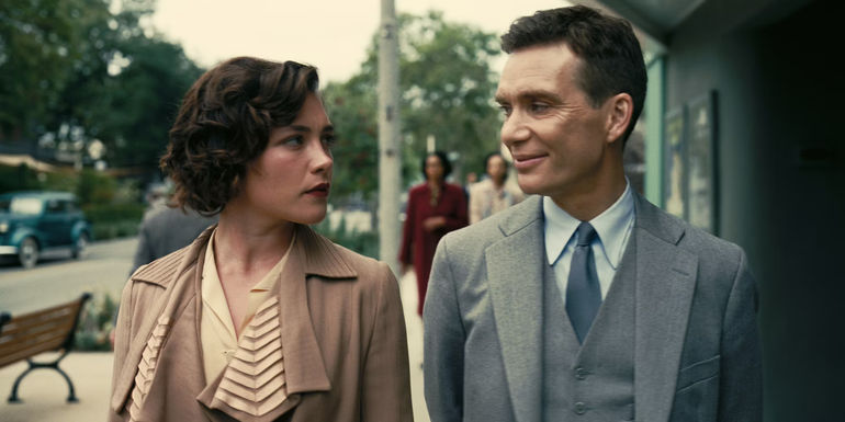 Florence Pugh and Cillian Murphy in Oppenheimer