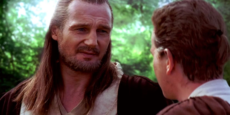 Qui-Gon Jinn and Obi-Wan Kenobi's final heart to heart in The Phantom Menace