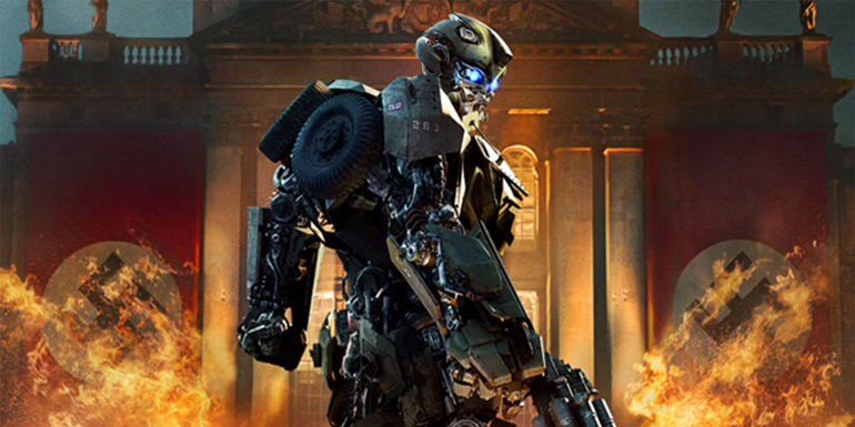 Bumblebee and Nazi flags in The Last Knight