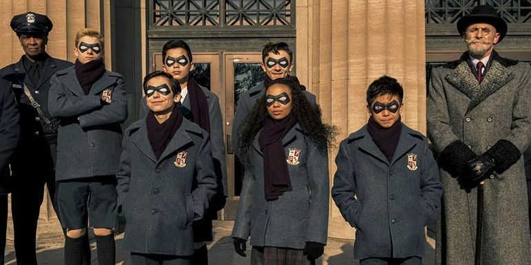 The Hargreeves siblings as children in The Umbrella Academy