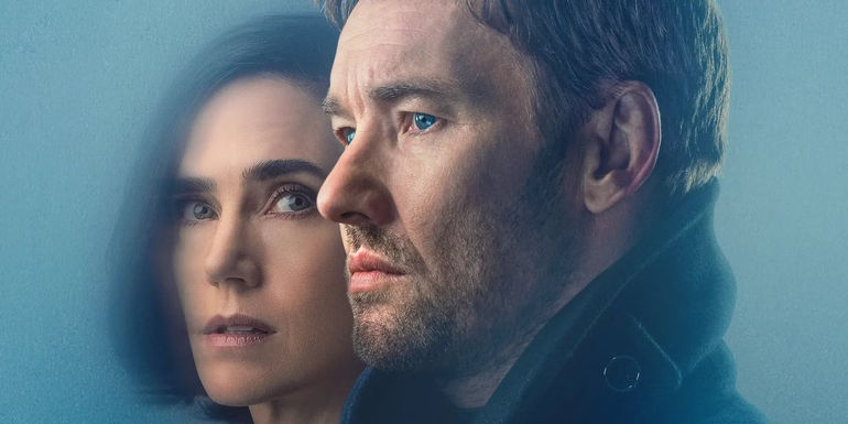 Joel Edgerton and Jennifer Connelly on the poster for Apple TV's Dark Matter show