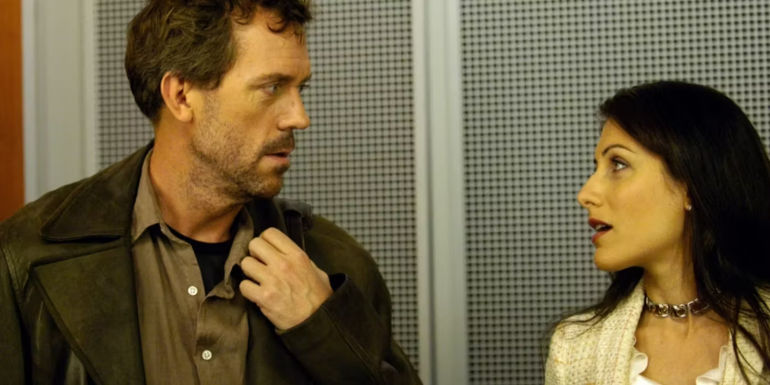 Hugh Laurie and Lisa Edelstein as Gregory House and Lisa Cuddy in House MD