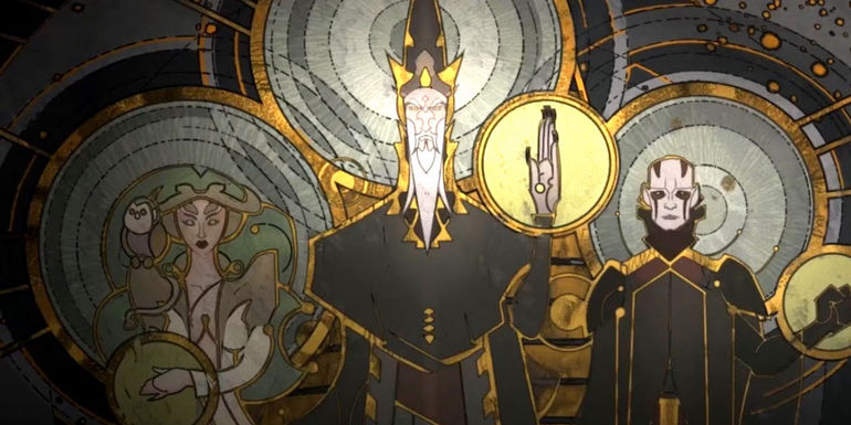 The Mortis gods painting at the Jedi Temple on Lothal