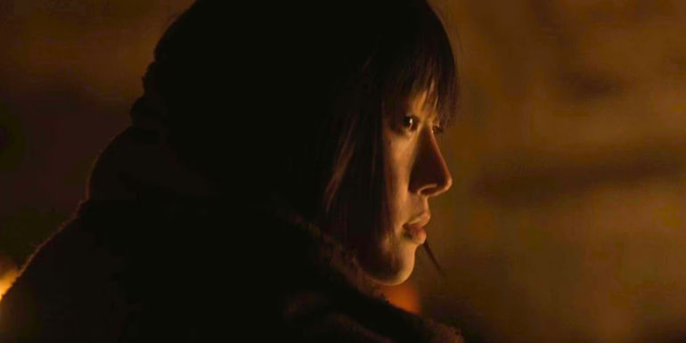 Kwan looks concerned in Halo season 2