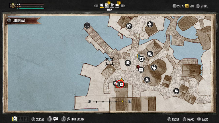skull and bones ashen corsair newspaper map