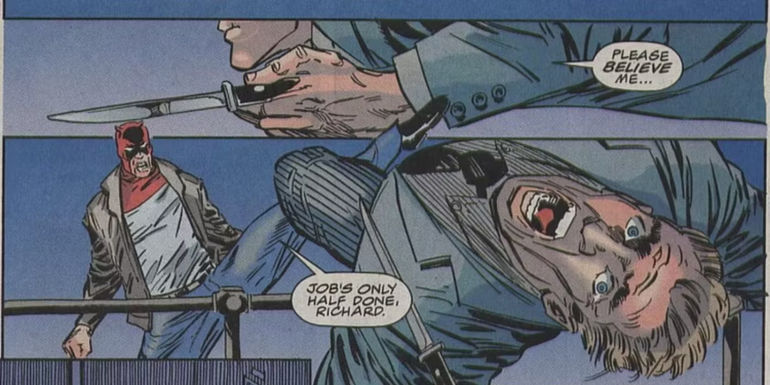 Daredevil killing a man in Marvel Comics